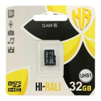 Карта памяти Hi-Rali microSDHC (UHS-1) 32 GB class 10 (без адаптера) Чорний (21688)
