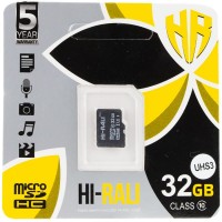 Карта пам'яті Hi-Rali microSDXC (UHS-3) 32 GB Card Class 10 без адаптера Черный (32233)