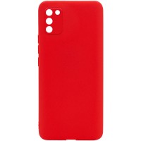 Силиконовый чехол Candy Full Camera для Samsung Galaxy A02s Красный (20310)