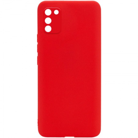 Силиконовый чехол Candy Full Camera для Samsung Galaxy A02s Красный (20310)