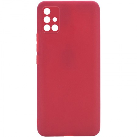 Силиконовый чехол Candy Full Camera для Samsung Galaxy A51 Красный (20332)