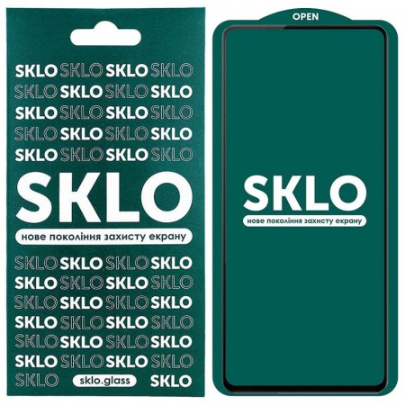 Защитное стекло SKLO 5D (full glue) для Xiaomi Redmi Note 10 5G / Poco M3 Pro Чорний (22008)