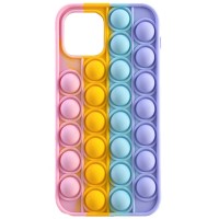 Силиконовый 3D чехол-антистресс Pop it Bubble для Apple iPhone 12 Pro / 12 (6.1'') Розовый (21012)