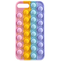 Силиконовый 3D чехол-антистресс Pop it Bubble для Apple iPhone 7 plus / 8 plus (5.5'') Розовый (21022)