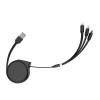 Дата кабель Hoco U50 3in1 Lightning-microUSB-Type-C (1m) Черный (21053)