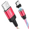 Дата кабель Hoco U90 ''Ingenious streamer'' MicroUSB (1m) Красный (21056)