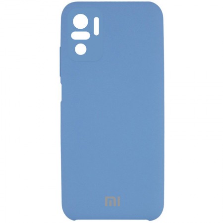 Чехол Silicone Cover Full Camera (AAA) для Xiaomi Redmi Note 10 / Note 10s Синій (21077)