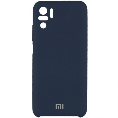 Чехол Silicone Cover Full Camera (AAA) для Xiaomi Redmi Note 10 / Note 10s Синій (21087)