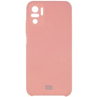 Чехол Silicone Cover Full Camera (AAA) для Xiaomi Redmi Note 10 / Note 10s Розовый (21082)