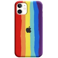 Чехол Silicone case Full Rainbow для Apple iPhone 11 (6.1'') С рисунком (22735)