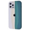 Чехол Silicone case Full Rainbow для Apple iPhone 12 Pro Max (6.7'') Белый (22743)