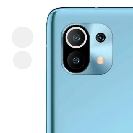Гибкое защитное стекло 0.18mm на камеру (тех.пак) для Xiaomi Mi 11 Lite Прозорий (22758)