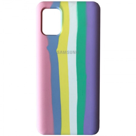 Чехол Silicone Cover Full Rainbow для Samsung Galaxy A31 Рожевий (23533)