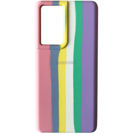 Чехол Silicone Cover Full Rainbow для Samsung Galaxy A32 4G Розовый (23537)
