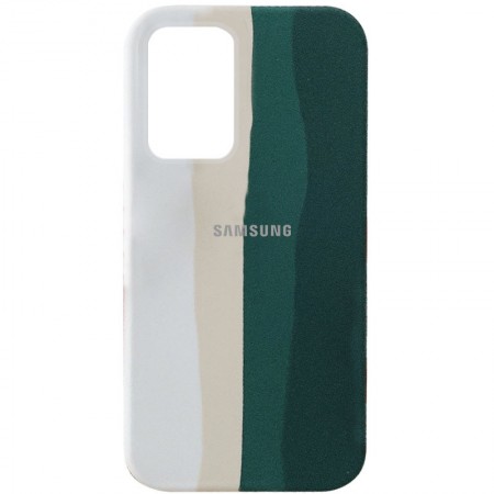 Чехол Silicone Cover Full Rainbow для Samsung Galaxy A32 4G Белый (23539)
