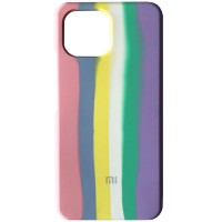 Чехол Silicone Cover Full Rainbow для Xiaomi Mi 11 Lite Розовый (23554)