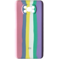 Чехол Silicone Cover Full Rainbow для Xiaomi Poco X3 NFC / Poco X3 Pro Розовый (23557)
