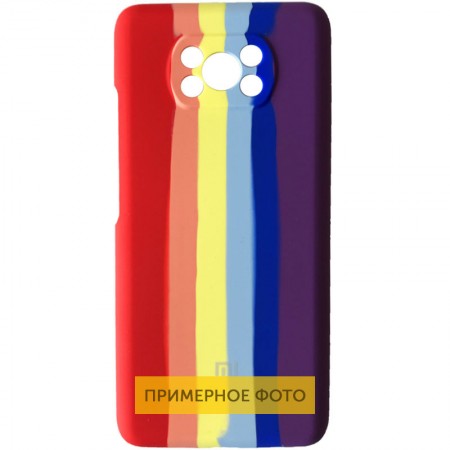Чехол Silicone Cover Full Rainbow для Xiaomi Redmi Note 10 Pro / 10 Pro Max С рисунком (23562)
