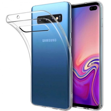 TPU чехол Epic Transparent 1,0mm для Samsung Galaxy S10 Білий (24219)