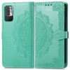 Кожаный чехол (книжка) Art Case с визитницей для Xiaomi Redmi Note 10 5G / Poco M3 Pro Бирюзовый (21837)