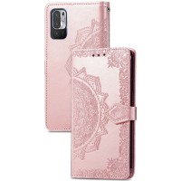Кожаный чехол (книжка) Art Case с визитницей для Xiaomi Redmi Note 10 5G / Poco M3 Pro Рожевий (21838)