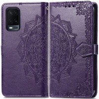 Кожаный чехол (книжка) Art Case с визитницей для Oppo A54 4G Фіолетовий (31034)