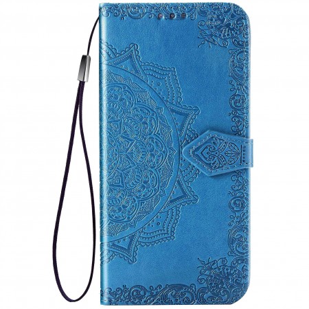 Кожаный чехол (книжка) Art Case с визитницей для Oppo A74 4G Синій (21829)