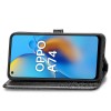 Кожаный чехол (книжка) Art Case с визитницей для Oppo A74 4G Чорний (21830)