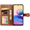 Кожаный чехол книжка GETMAN Gallant (PU) для Xiaomi Redmi Note 10 5G / Poco M3 Pro Коричневый (21869)