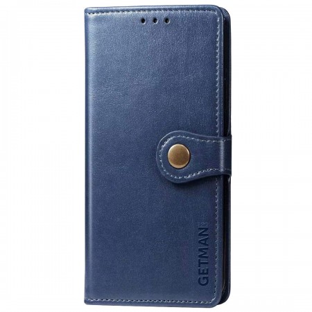 Кожаный чехол книжка GETMAN Gallant (PU) для Xiaomi Mi 11 Lite Синий (21866)