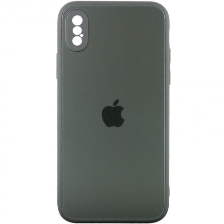 TPU+Glass чехол Matte Candy Full camera для Apple iPhone X / XS (5.8'') Зелёный (22234)