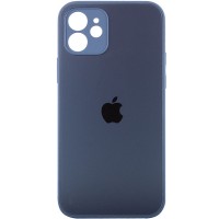 TPU+Glass чехол Matte Candy Full camera для Apple iPhone 12 (6.1'') Синий (22231)