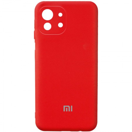 Чехол Silicone Cover Full Camera (AA) для Xiaomi Mi 11 Lite Красный (24023)