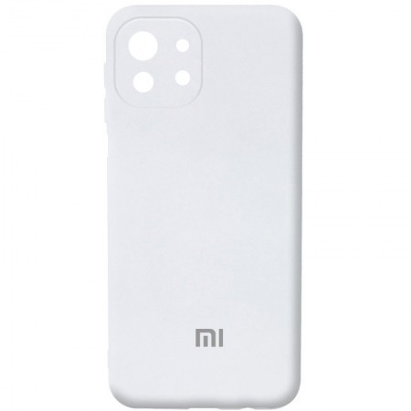 Чехол Silicone Cover Full Camera (AA) для Xiaomi Mi 11 Lite Белый (24025)