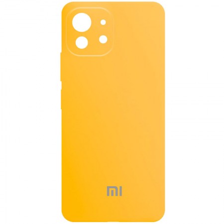 Чехол Silicone Cover Full Camera (AA) для Xiaomi Mi 11 Lite Желтый (24318)