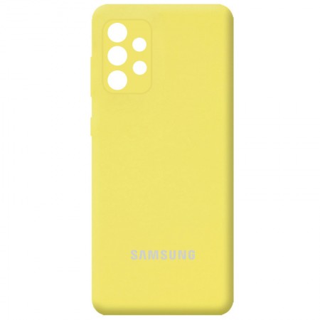 Чехол Silicone Cover Full Camera (AA) для Samsung Galaxy A52 4G / A52 5G Желтый (21778)
