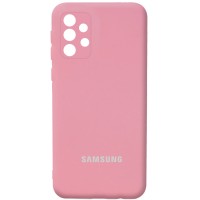 Чехол Silicone Cover Full Camera (AA) для Samsung Galaxy A52 4G / A52 5G Рожевий (21783)