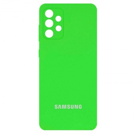 Чехол Silicone Cover Full Camera (AA) для Samsung Galaxy A52 4G / A52 5G Салатовый (21785)