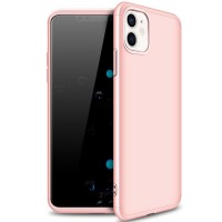 Пластиковая накладка GKK LikGus 360 градусов (opp) для Apple iPhone 12 (6.1'') Розовый (22268)