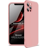Пластиковая накладка GKK LikGus 360 градусов (opp) для Apple iPhone 12 Pro Max (6.7'') Розовый (22283)