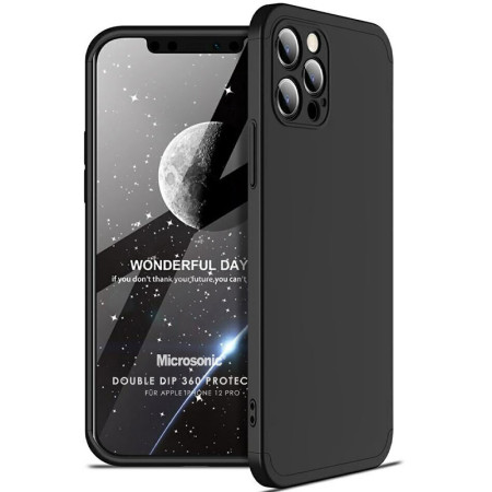 Пластиковая накладка GKK LikGus 360 градусов (opp) для Apple iPhone 12 Pro Max (6.7'') Чорний (22285)