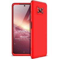 Пластиковая накладка GKK LikGus 360 градусов (opp) для Xiaomi Poco X3 NFC / Poco X3 Pro Красный (22303)