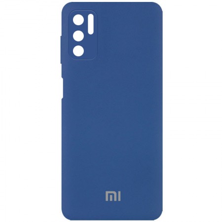 Чехол Silicone Cover Full Camera (AA) для Xiaomi Redmi Note 10 5G / Poco M3 Pro Синій (22407)