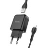 МЗП HOCO N2 (1USB/2.1A) + USB - Lightning Черный (33031)