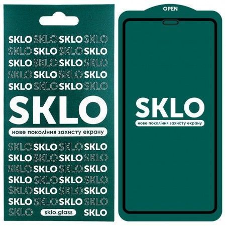 Захисне скло SKLO 5D для Apple iPhone 13 / 13 Pro / 14 (6.1'') Чорний (42165)