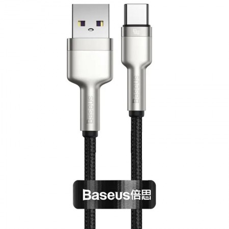 Дата кабель Baseus Cafule Series Metal USB to Type-C 40W (2m) Черный (24066)