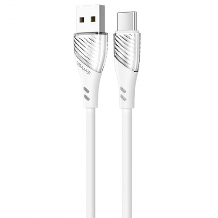 Дата кабель Usams US-SJ494 U65 Liquid Silicone USB to Type-C 3A 1m Білий (22896)