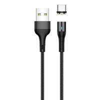 Дата кабель USAMS US-SJ334 U29 Magnetic USB to Type-C (1m) Черный (22908)