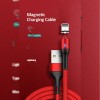 Дата кабель USAMS US-SJ336 U29 Magnetic USB to Lightning (2m) Червоний (22909)