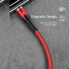 Дата кабель USAMS US-SJ336 U29 Magnetic USB to Lightning (2m) Красный (22909)